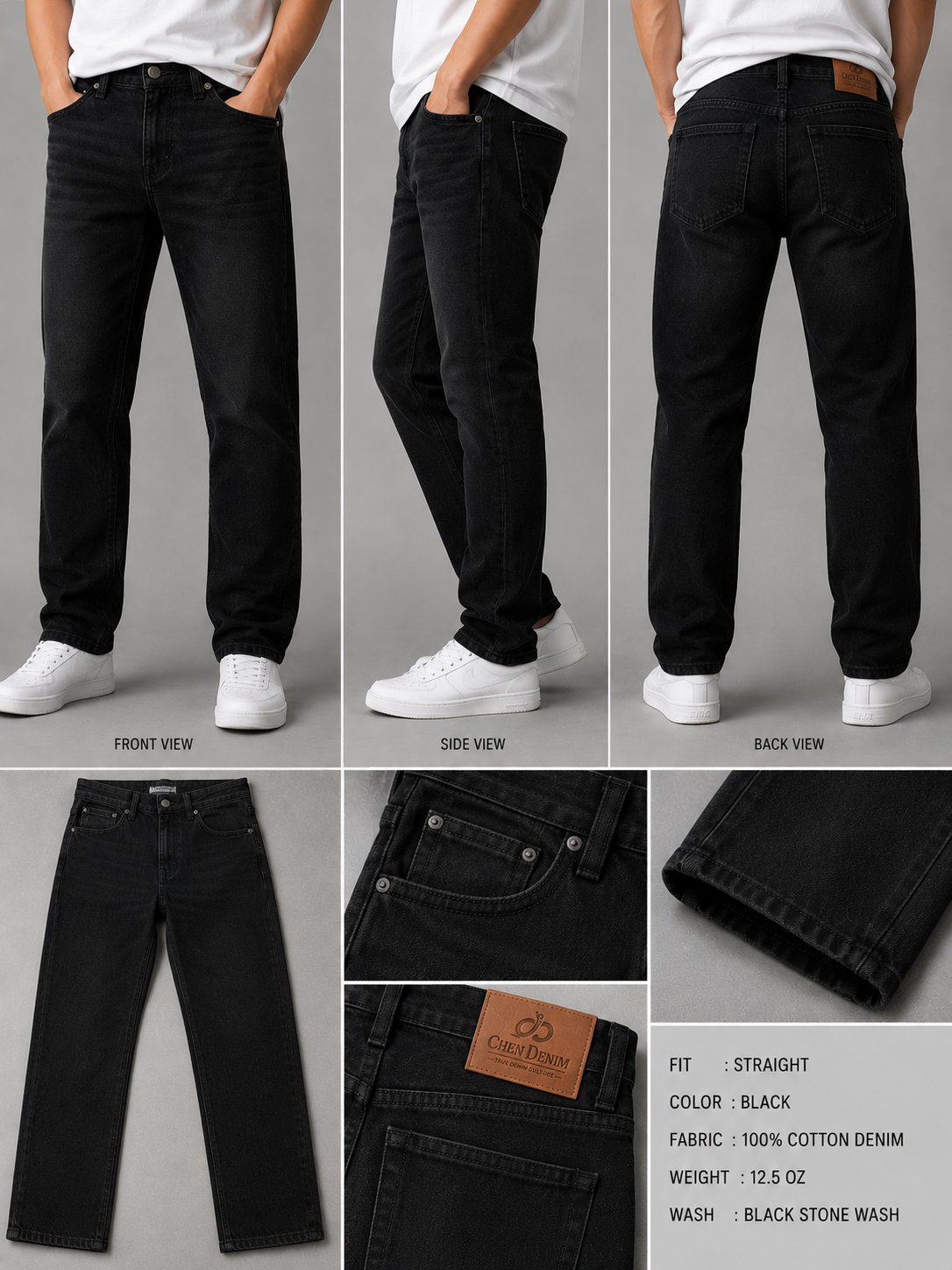Phantom Straight — Black Wash