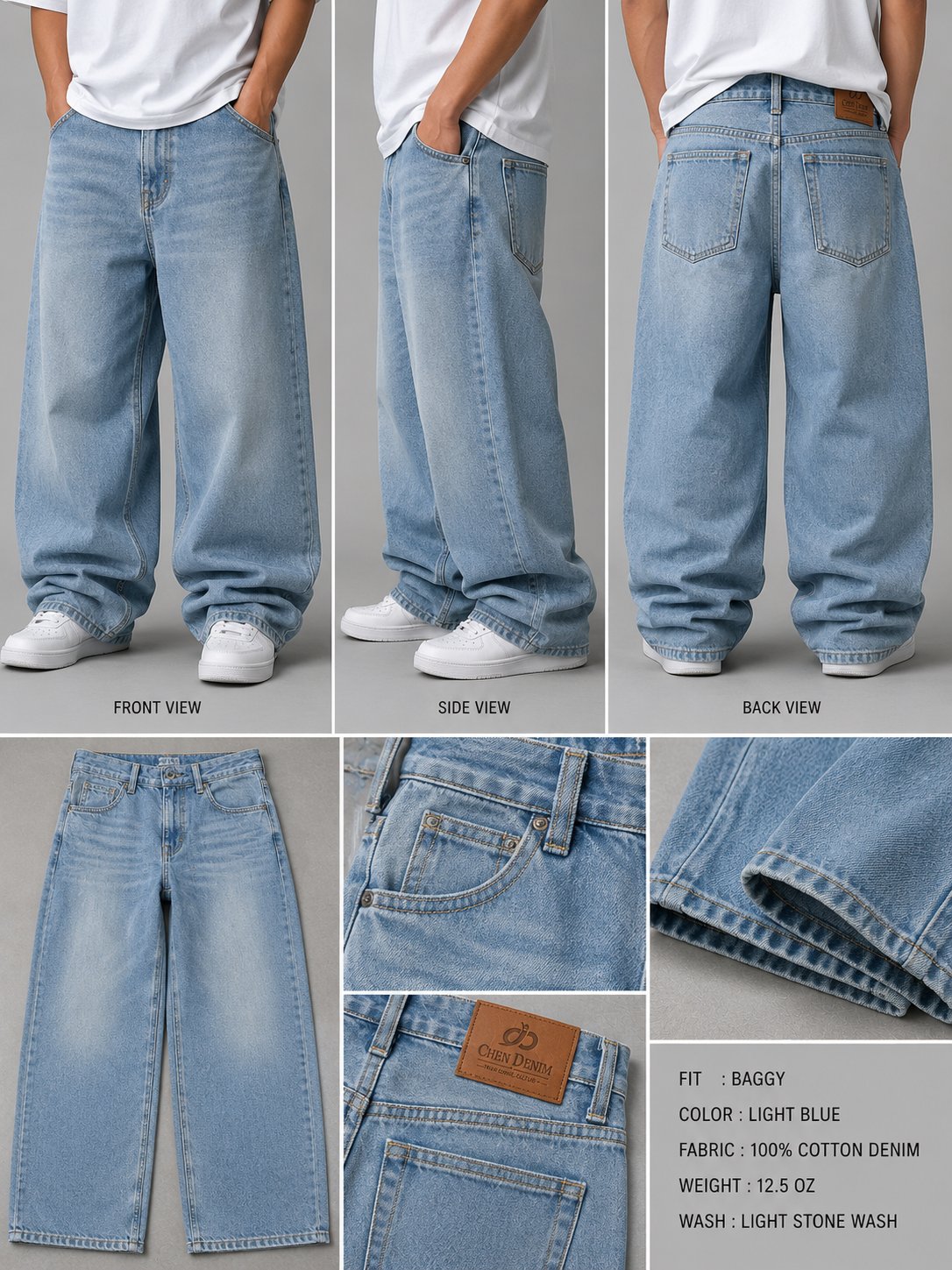 Phantom Baggy — Light Blue Wash